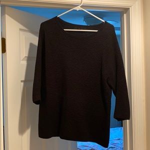 Black ribbed sweater